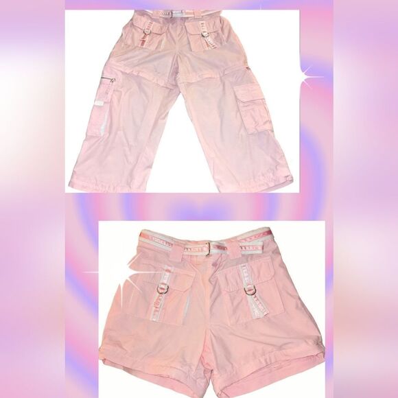 Limited Too vintage pink convertible pants/ shorts size 14‎ - Picture 1 of 7
